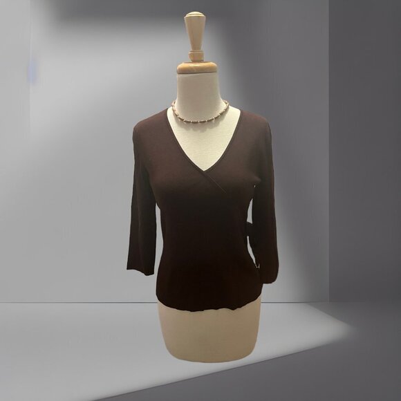 CABLE & Gauge 3/4 Sleeve V Neck Tee - Picture 5 of 7